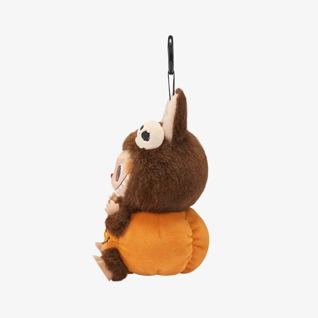 Labubu Happy Halloween Party Sitting Pumpkin Vinyl Plush Keychain