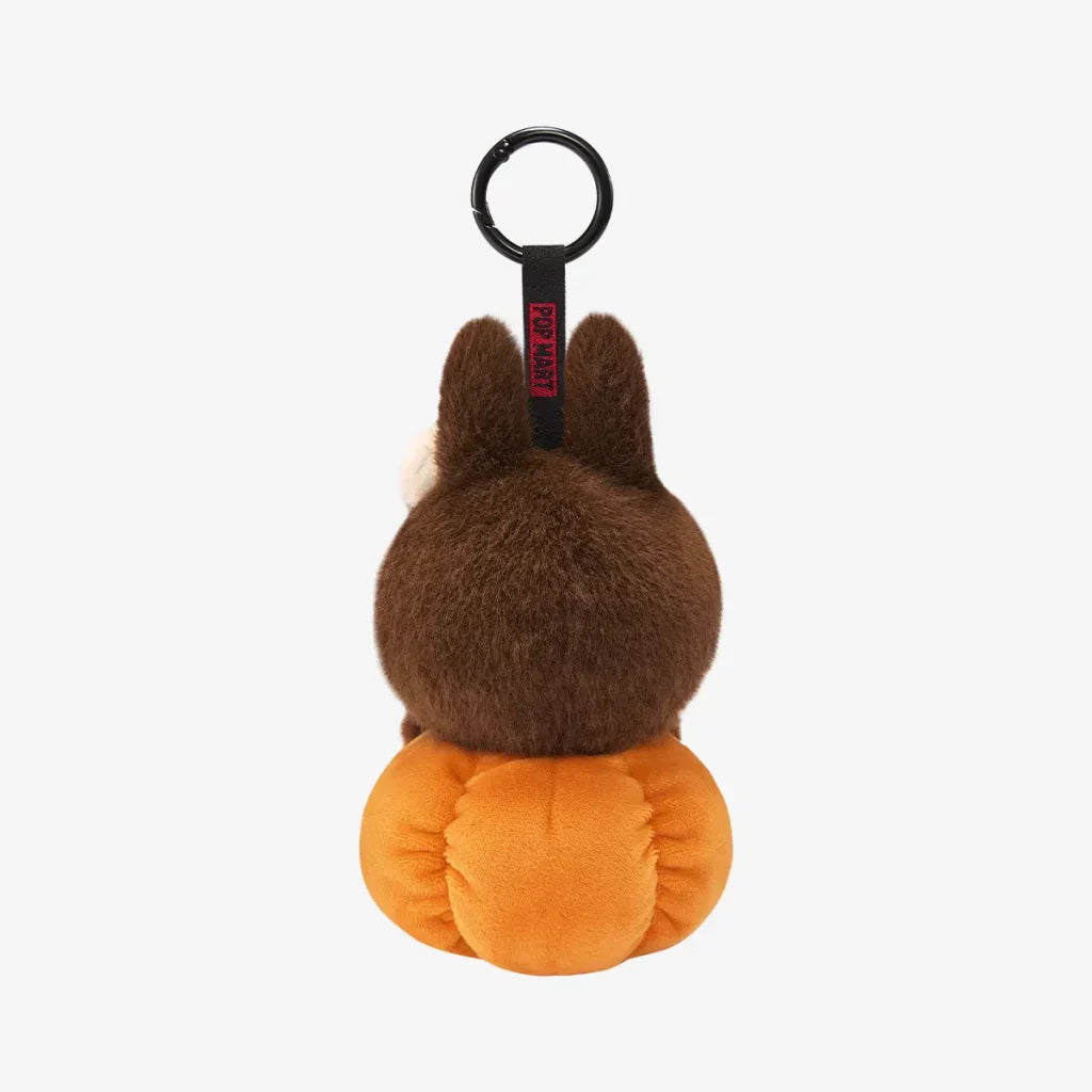 Labubu Happy Halloween Party Sitting Pumpkin Vinyl Plush Keychain