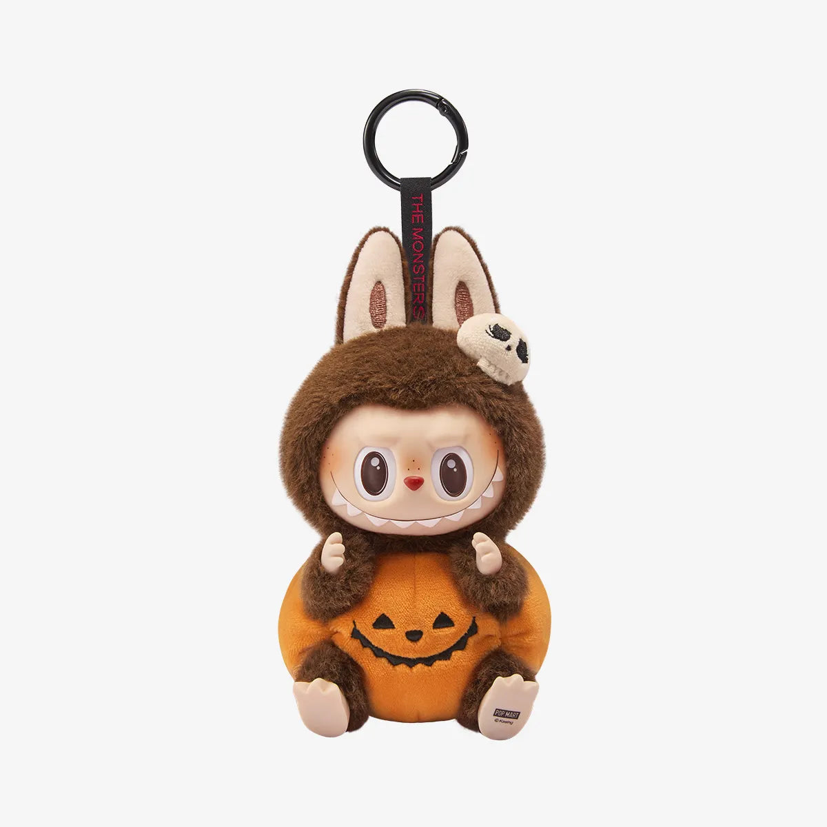 Labubu Happy Halloween Party Sitting Pumpkin Vinyl Plush Keychain