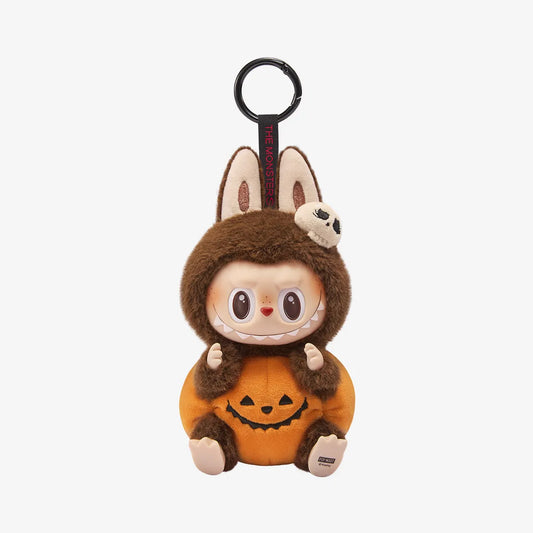 Labubu Happy Halloween Party Sitting Pumpkin Vinyl Plush Keychain