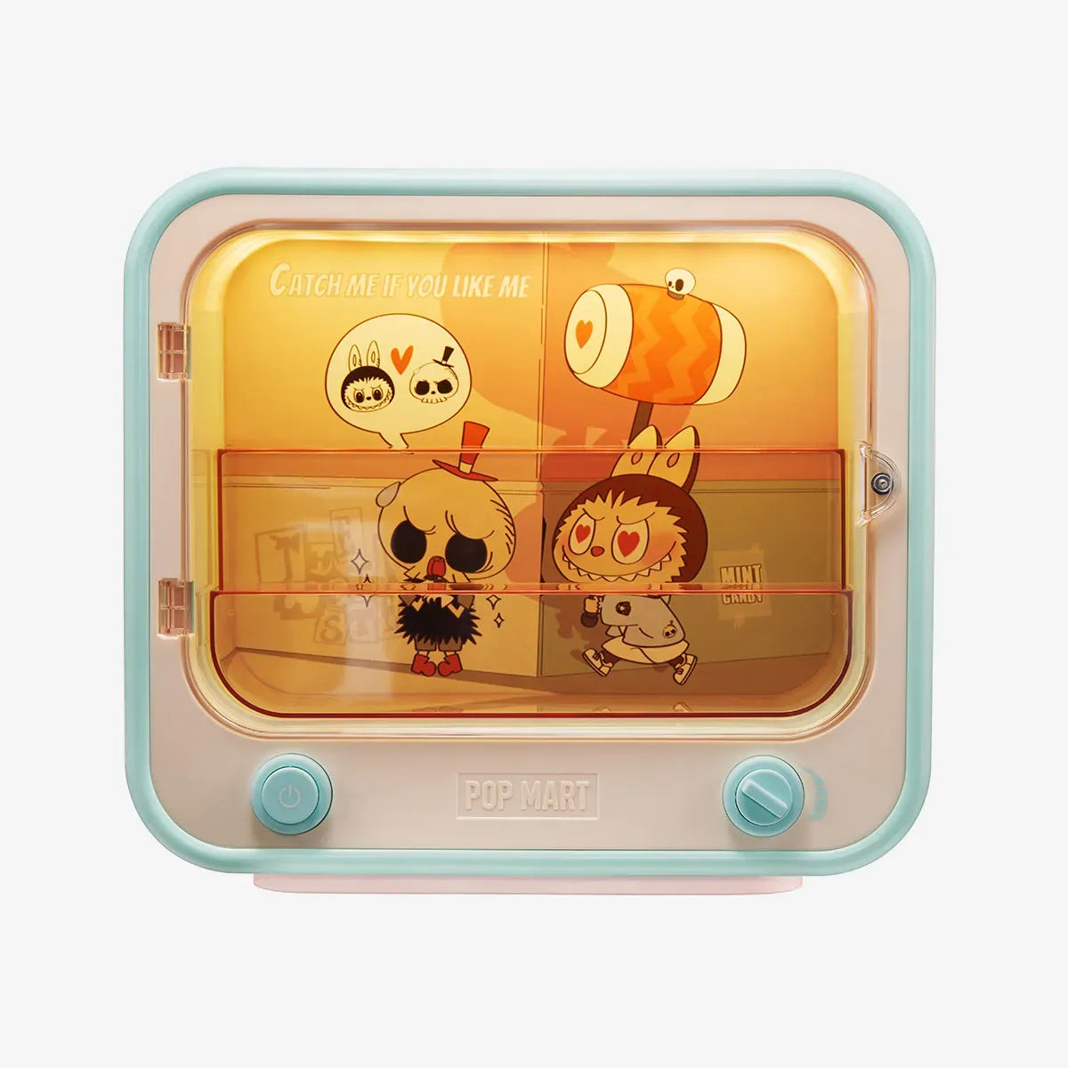 Labubu The Monsters Catch Me Tv Set Luminous Display Container