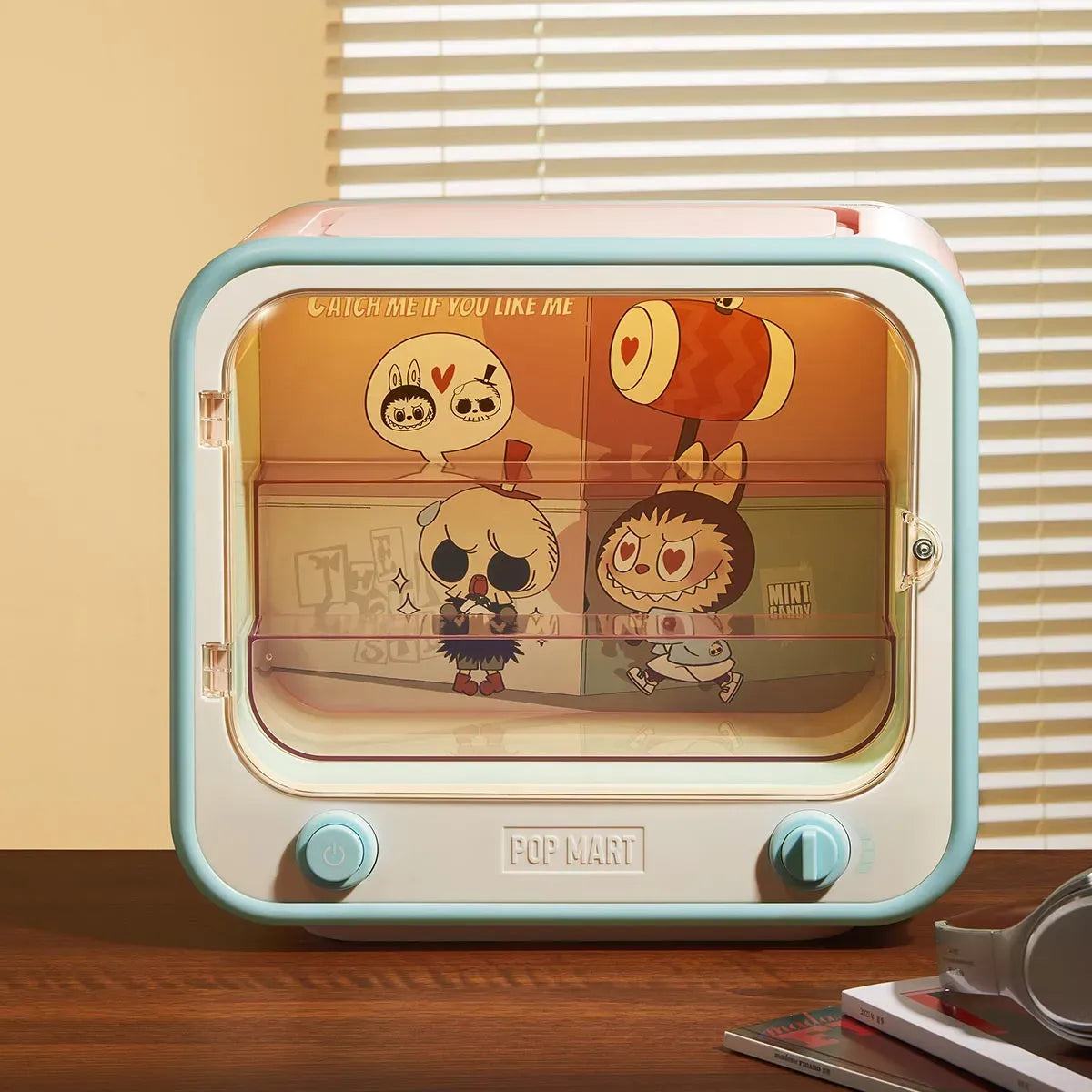 Labubu The Monsters Catch Me Tv Set Luminous Display Container