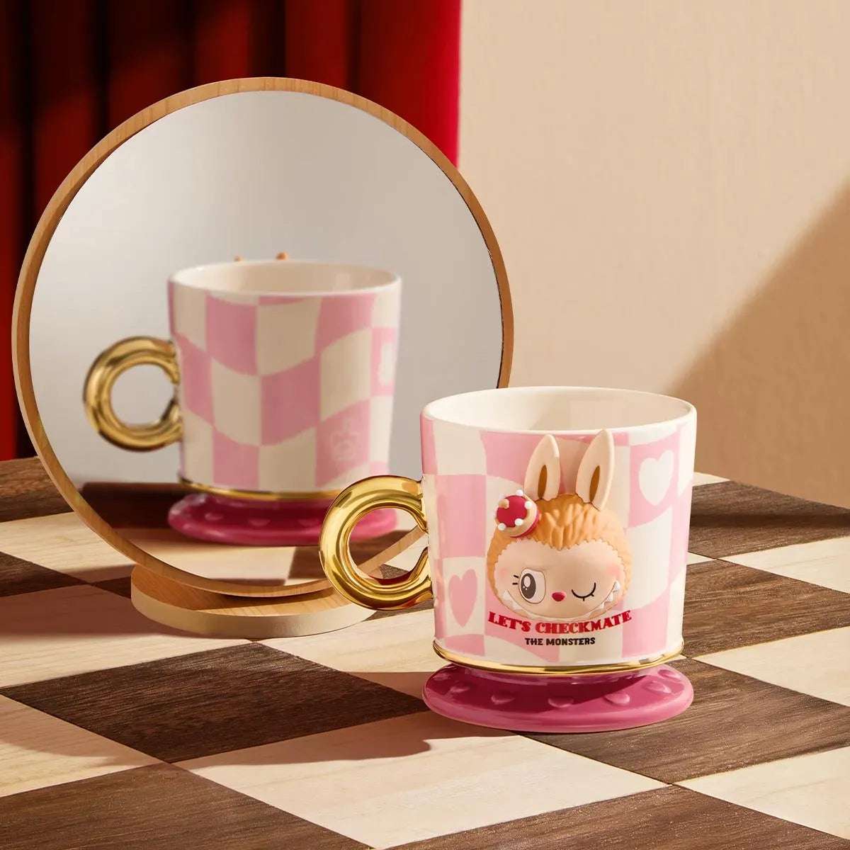 Labubu The Monsters Let’s Checkmate Series Pink Mug