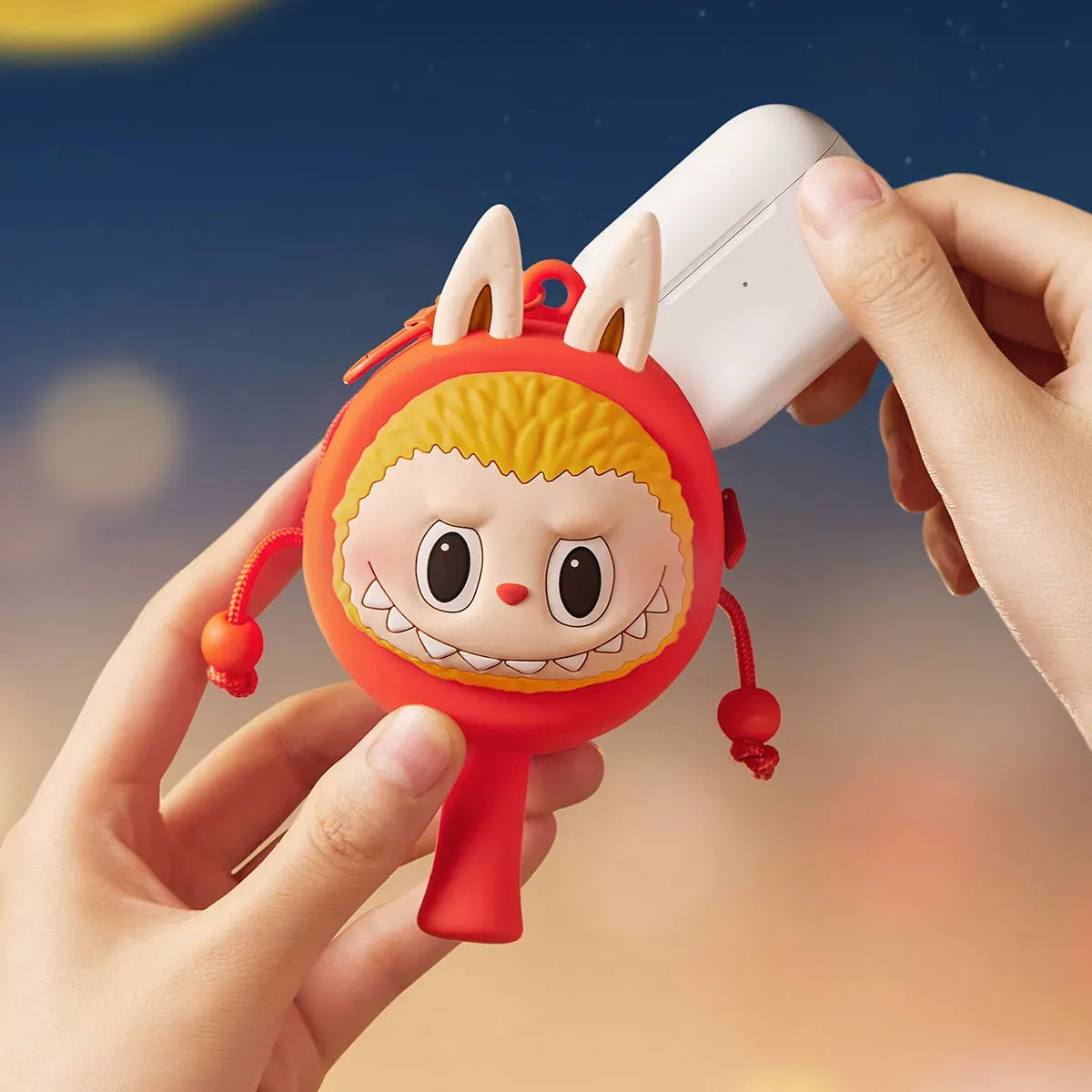 Labubu The Monsters Let’s Have Fun Together Rattle Drum Earphone Case
