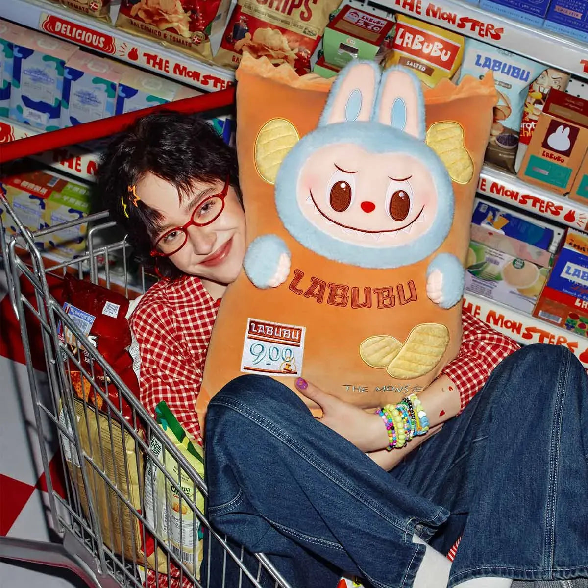 Labubu The Monsters Wacky Mart Series Pillow (Chips)