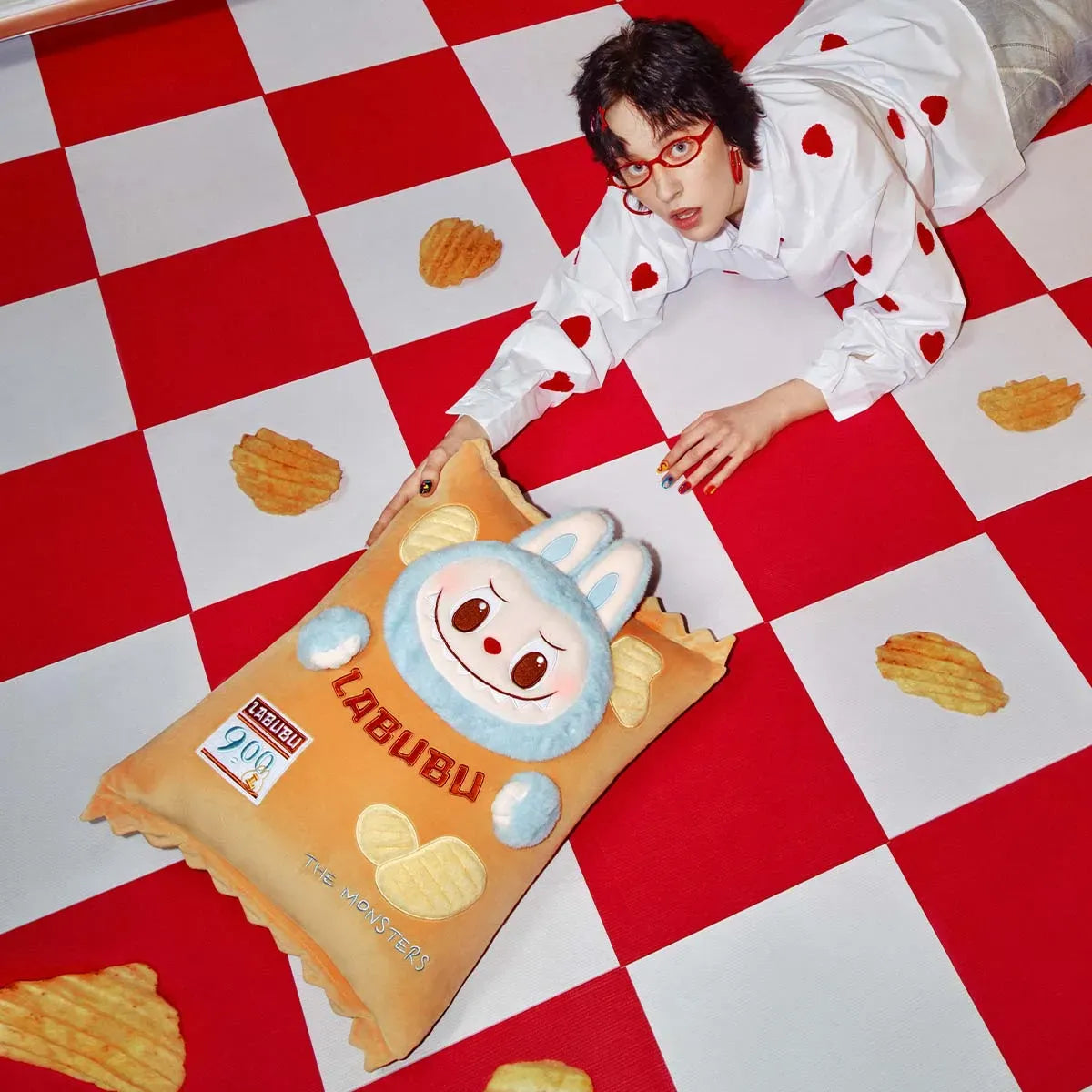 Labubu The Monsters Wacky Mart Series Pillow (Chips)