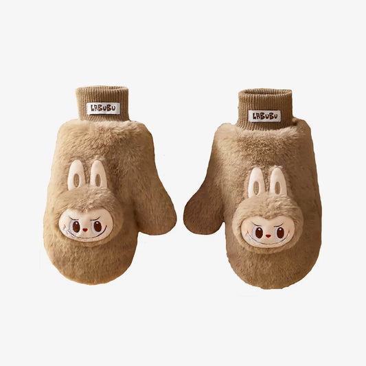 Labubu Warm Fluffy Holiday Plush Gloves