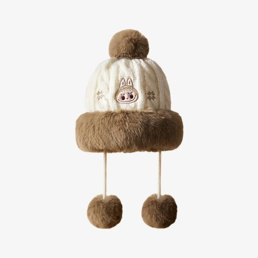 Labubu Warm Fluffy Holiday Plush Hat